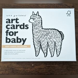 6 Art cards for Baby - baby animal (black & white cards for visual stimulation)